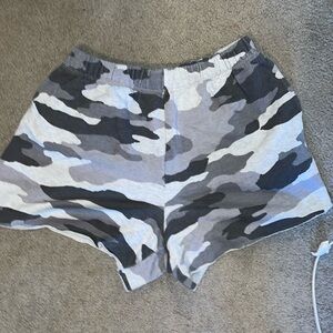 Aerie camo sweat shorts